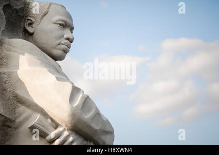 WASHINGTON DC - 30. Juli 2014: Die Martin Luther King Jr. Memorial, ein Porträt der Bürgerrechtler in Granit mit. Stockfoto