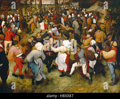 Pieter Bruegel der ältere - Hochzeitstanz Stockfoto