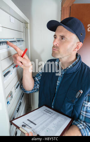 Porträt eines Technikers Stockfoto