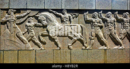 Messina Relief Marmorskulptur von G Nicolini Stockfoto