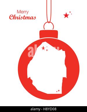 Frohe Weihnachten Abbildung Thema mit Karte von Swasiland Stock Vektor