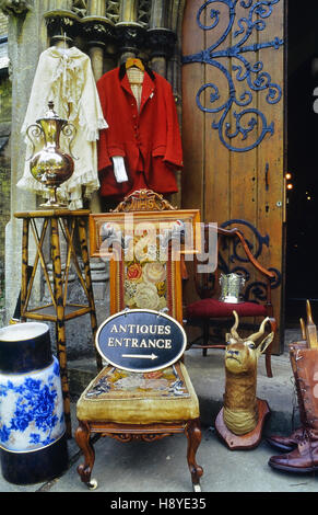 Antik-Shop-Eingang. Horncastle. Lincolnshire Wolds. England. UK Stockfoto