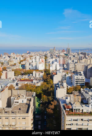 Uruguay, Montevideo, Stadtbild betrachtet von der City Hall (Intendencia de Montevideo). Stockfoto