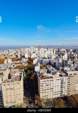 Uruguay, Montevideo, Stadtbild betrachtet von der City Hall (Intendencia de Montevideo). Stockfoto