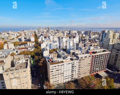 Uruguay, Montevideo, Stadtbild betrachtet von der City Hall (Intendencia de Montevideo). Stockfoto