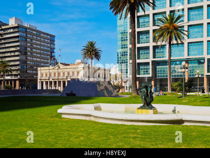 Uruguay, Montevideo, Blick auf den Platz der Unabhängigkeit. Stockfoto