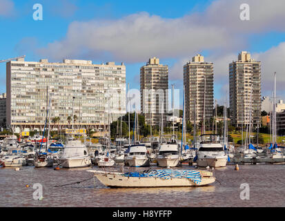 Uruguay, Montevideo, kleinen Hafen in Buceo Nachbarschaft. Stockfoto