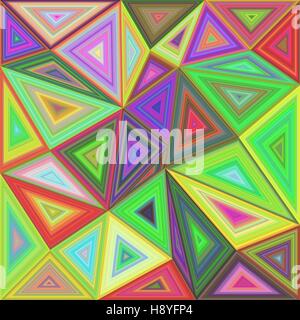Bunte konzentrischen Dreieck Mosaik Hintergrund Stock Vektor