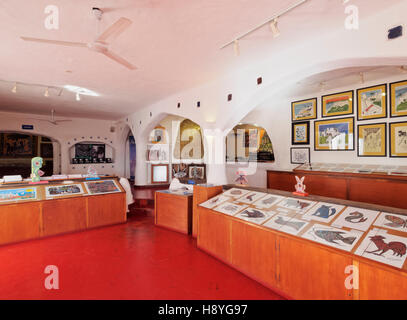 Uruguay Maldonado Innenministeriums Punta Ballena Blick auf das Casapueblo Museum and Art Gallery des Künstlers Carlos Paez Stockfoto