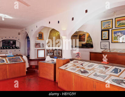 Uruguay Maldonado Innenministeriums Punta Ballena Blick auf das Casapueblo Museum and Art Gallery des Künstlers Carlos Paez Stockfoto