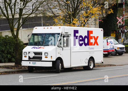 FedEx Lieferwagen Stockfoto