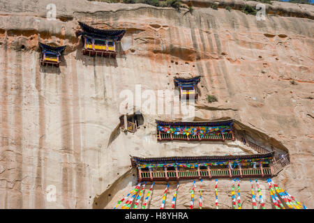 Mati Si-Tempel in den Felsen Höhlen, Zhangye, Gansu-Provinz, China Stockfoto