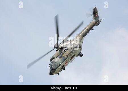 Schweizer Luftwaffe Super Puma Helikopter zu transportieren Stockfoto