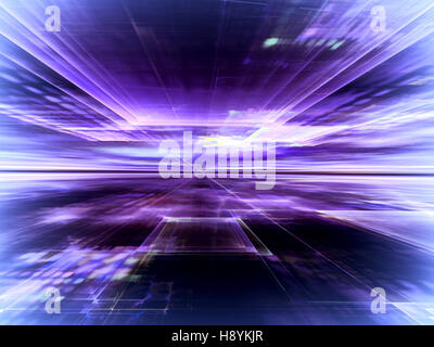 Abstrakte Perspektive Hintergrund - Digital generiert Stockfoto