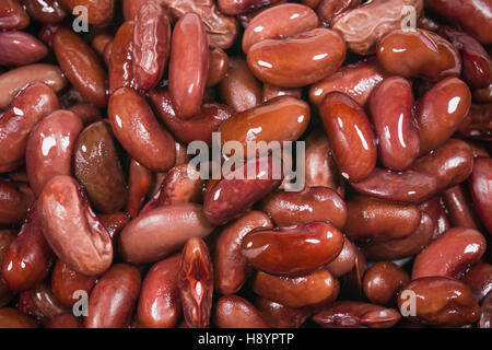 Azuki Bohnen oder rote Bohnen in Wohnung für Textur Hintergrund verwendet. Stockfoto