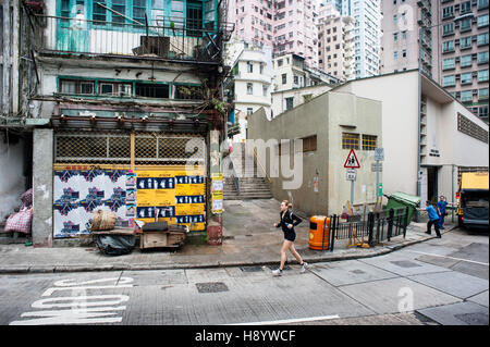 Hong Kong, 2013, die die Gegend westlich von Central Hong Kong Island enorm in den letzten 20 Jahren verändert hat. Stockfoto