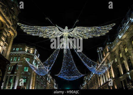 Regent Street, Weihnachtsbeleuchtung 2016, London, UK Stockfoto