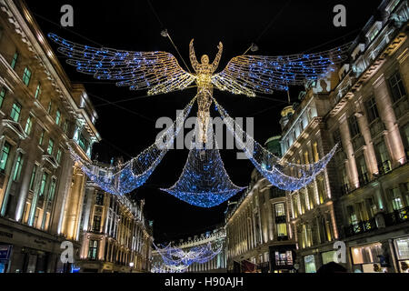 Regent Street, Weihnachtsbeleuchtung 2016, London, UK Stockfoto