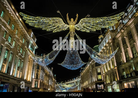 Regent Street, Weihnachtsbeleuchtung 2016, London, UK Stockfoto