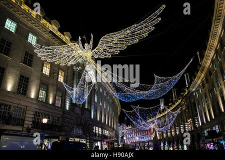 Regent Street, Weihnachtsbeleuchtung 2016, London, UK Stockfoto