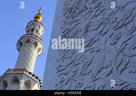 Sheikh Zayed Moschee in Abu Dhabi, Vereinigte Arabische Emirate Stockfoto