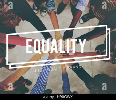 Der Geschlechter Einheitlichkeit Fairness Rechte Konzept der Gerechtigkeit Stockfoto