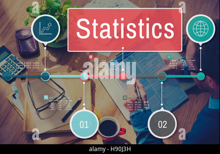 Statistiken Prozesseffizienz Planung Forschungskonzept Stockfoto