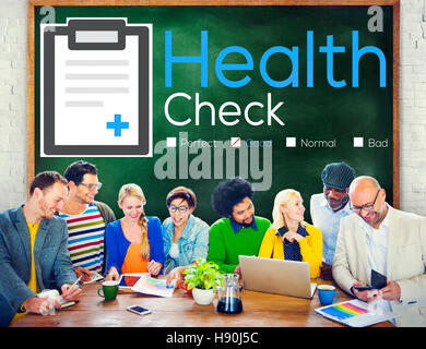 Health Check Diagnose Erkrankung Analyse-Konzept Stockfoto
