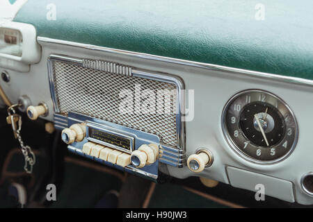Innenraum des Oldtimer-Details Stockfoto