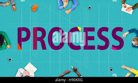 Prozess-Methode Strategiekonzept Betrieb Verfahren Stockfoto