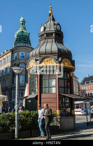 Alten Kiosk am Kongens Nytorv, New Square, Kopenhagen, Dänemark, Scandinavia Stockfoto