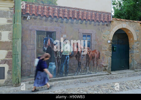 Murales, Nureci, Oristano Bezirk, Sardinien, Italien, Europa Stockfoto