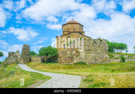 Der beste Weg zu alten georgischen Architektur und Geschichte des Christentums zu entdecken ist der Besuch Dschwari-Kloster in Mzcheta, Georgia. Stockfoto