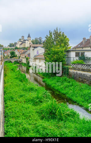 Blick auf die Stadt Chatillon-Sur-Seine, in Burgund, Frankreich Stockfoto