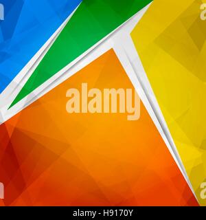 Lowpoly Trendy Hintergrund mit Exemplar. Farbe-Material-Design. Vektor-Illustration. Deckkraft-Schichten für Schatten verwendet Stock Vektor