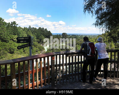 Die Bildfläche an Waiotapu Thermal Park, Rotorua, Nordinsel, Neuseeland Stockfoto