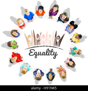 Geschlechter Gerechtigkeit Grundrechte rassistische Diskriminierung Konzept Stockfoto