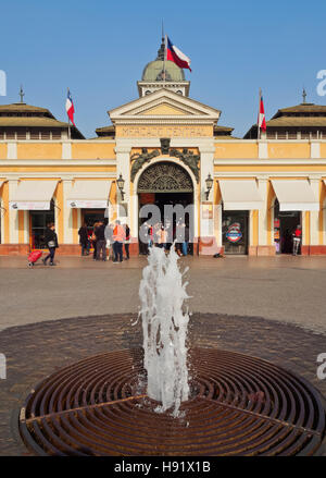 Chile, Santiago, Blick auf dem Mercado Central. Stockfoto