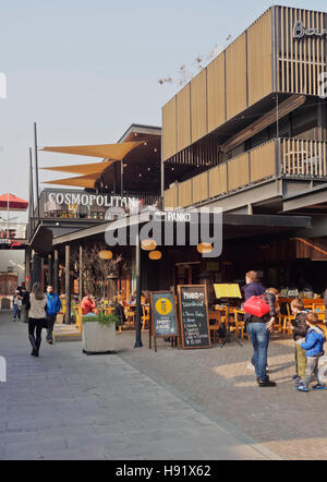 Chile, Santiago, Barrio Bellavista, Blick auf den Patio Bellavista. Stockfoto