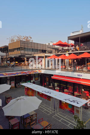 Chile, Santiago, Barrio Bellavista, Blick auf den Patio Bellavista. Stockfoto