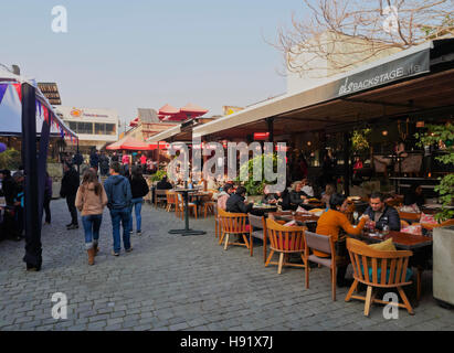 Chile, Santiago, Barrio Bellavista, Blick auf den Patio Bellavista. Stockfoto