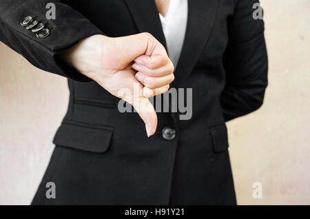 Geschäftskonzept mit Abneigung symbol Stockfoto