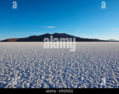 Bolivien, Potosi Department, Daniel Campos Provinz, Blick auf den Salar de Uyuni, der größte Salz Wohnung in der Welt. Stockfoto