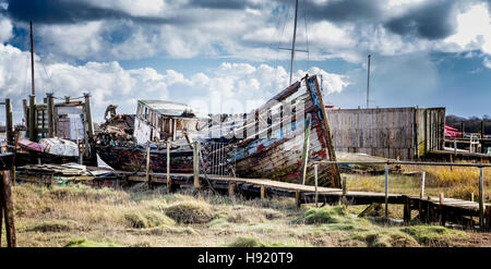 Boote von Skipool creek Stockfoto