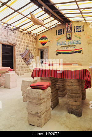 Bolivien Potosi Abteilung Daniel Campos Provinz innere Ansicht des Hotel de Sal Playa Blanca das erste Salz Hotel auf Salar Stockfoto