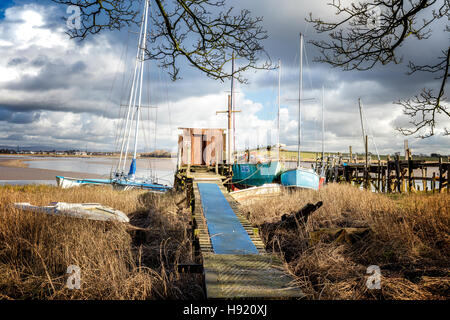 Boote von Skipool creek Stockfoto