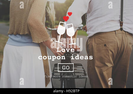 Liebe Zitate Romantik Valentines Website-Konzept Stockfoto