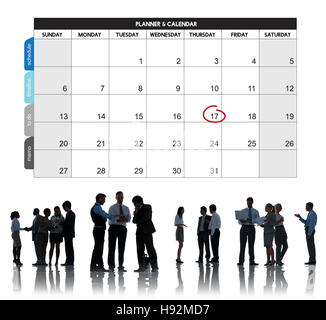 Kalender Planer Organisationsverwaltung erinnern Konzept Stockfoto