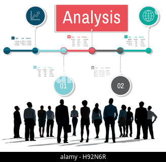 Analyse Informationen Einsicht verbinden Datenkonzept Stockfoto