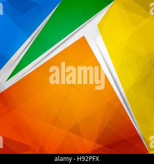 Lowpoly Trendy Hintergrund mit Exemplar. Farbe-Material-Design. Vektor-Illustration. Deckkraft-Schichten für Schatten verwendet Stock Vektor